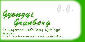 gyongyi grunberg business card